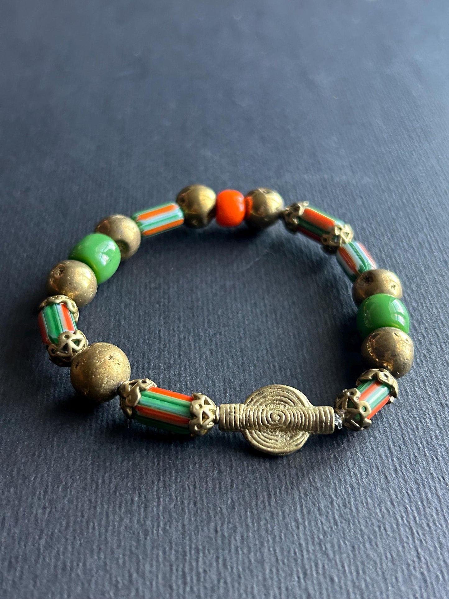 Multi Colored Unisex Stackable Bracelet One of a Kind 7.5 inches