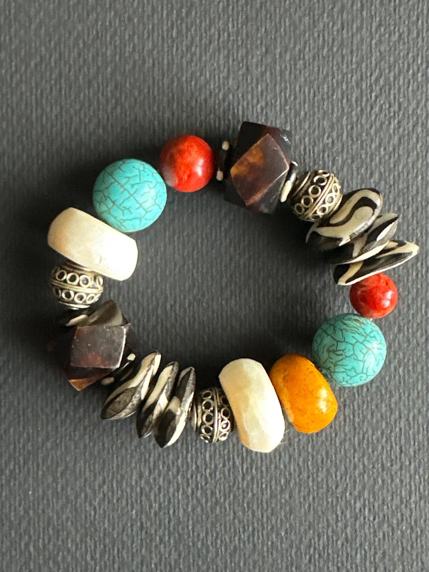 Bohomian Chic Stackable Statement One Of A Kind Bracelet | Handmade by Attrice