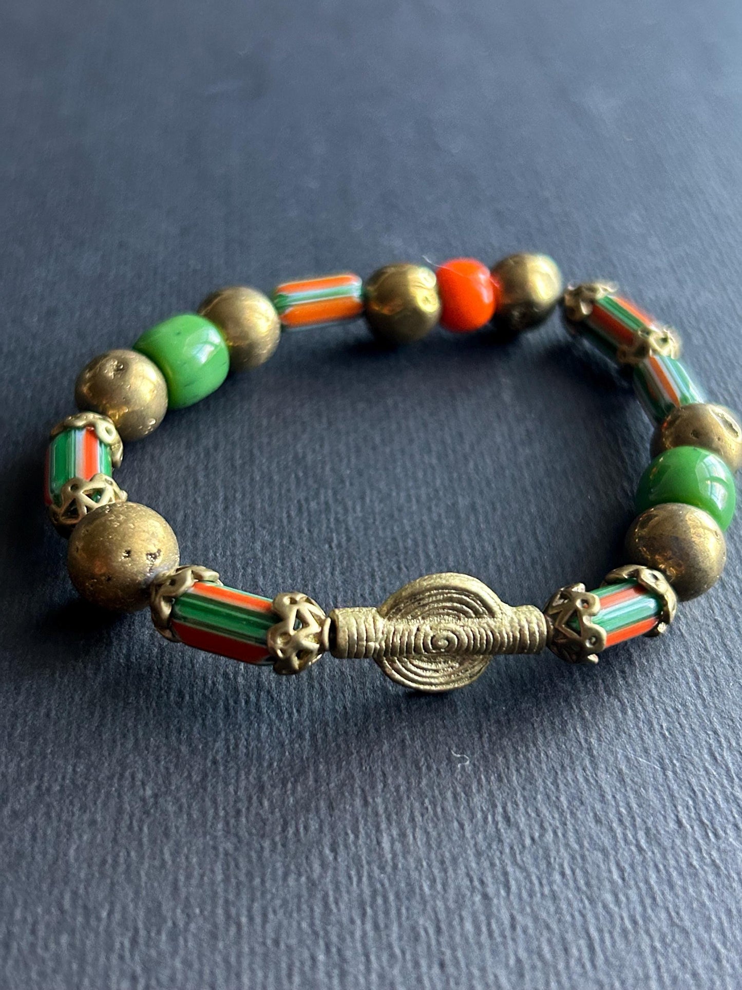 Multi Colored Unisex Stackable Bracelet One of a Kind 7.5 inches