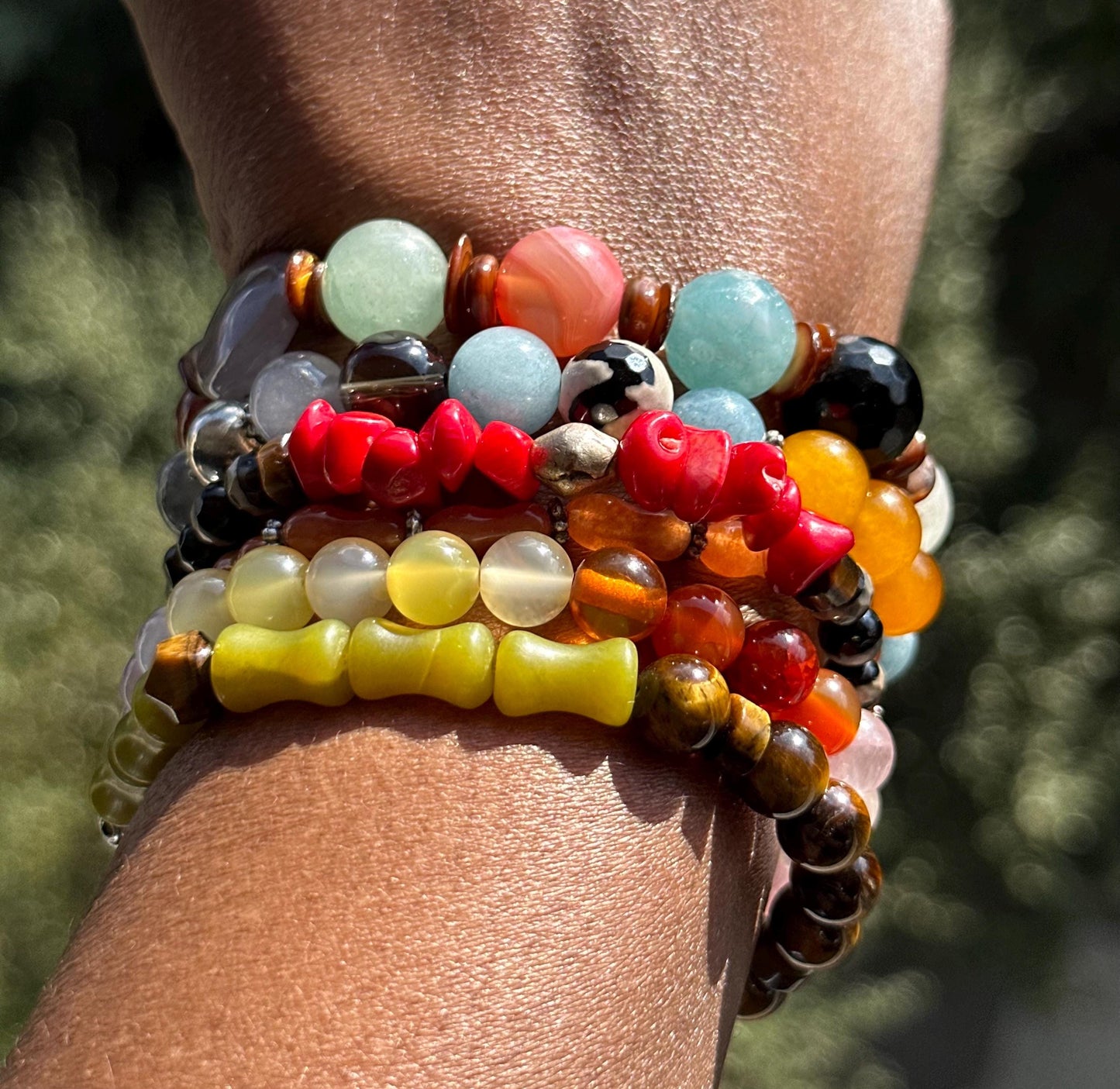 Stackable Multi Color Gemstone Bracelet